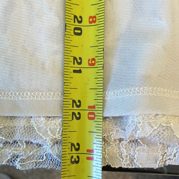 Chico’s Sheer Floral Lace Overlay Pullover Top Size 1/Womens M 3/4 Sleeve Cream - Picture 7 of 10